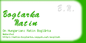 boglarka matin business card